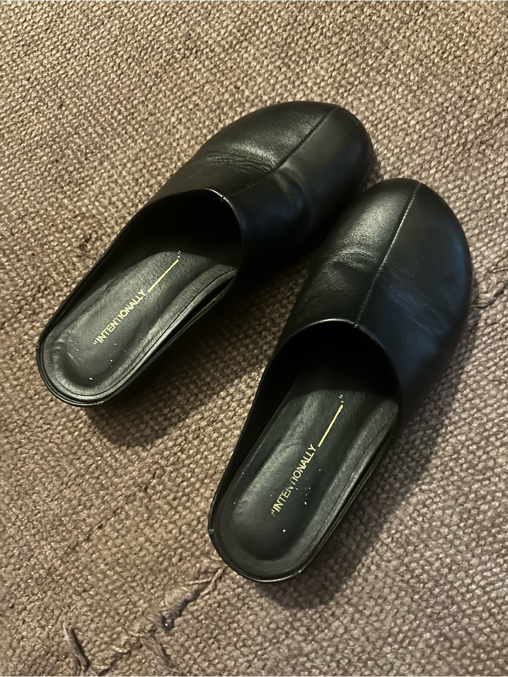 Intentionally Blank Black Bubble Clogs